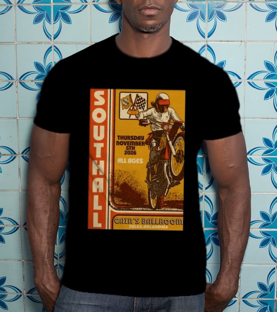 Southall Live At Cain's Ballroom Tulsa OK November 5 2026 Motorcycle Event T-Shirt