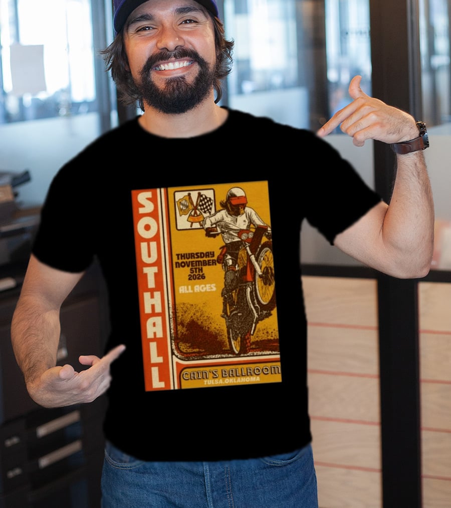 Southall Live At Cain's Ballroom Tulsa OK November 5 2026 Motorcycle Event T-Shirt