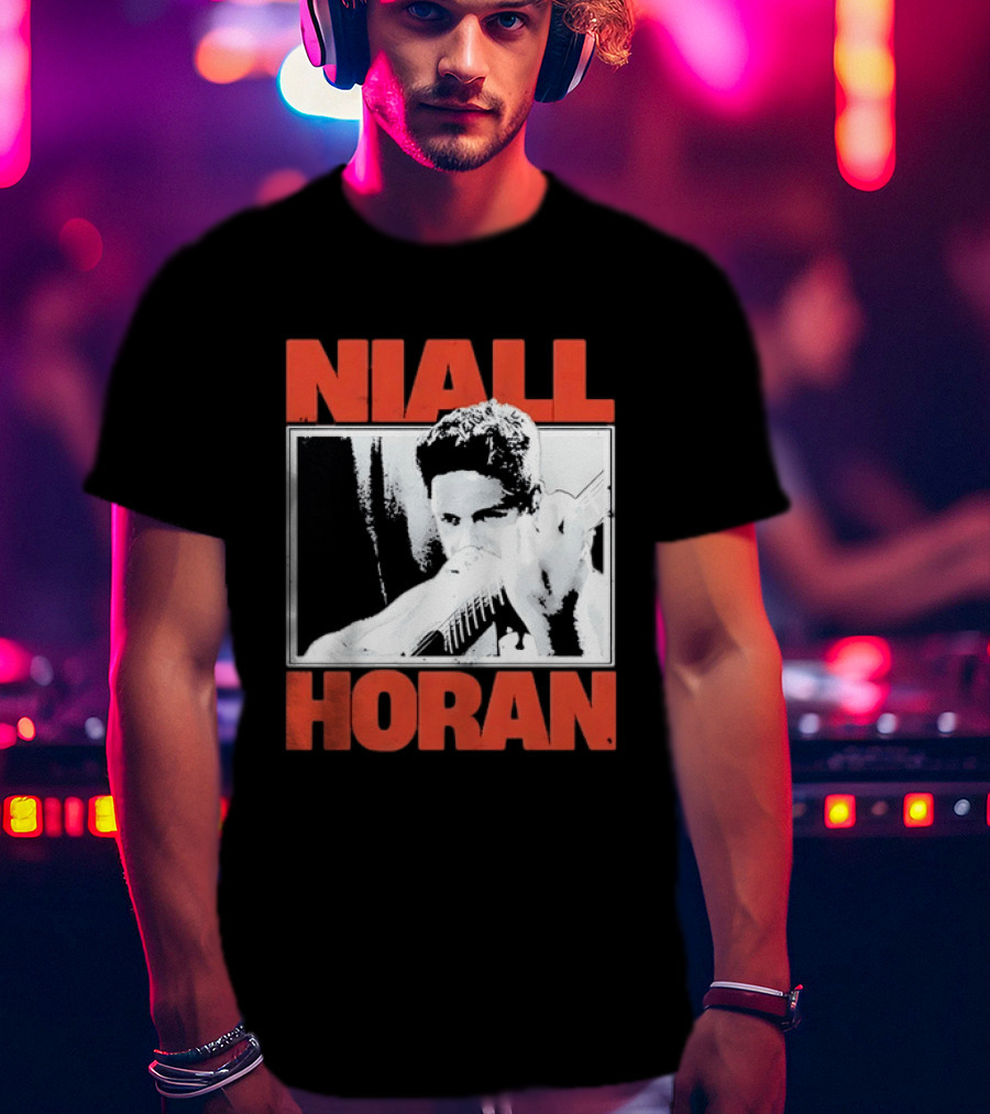 Niall Horan Distressed Guitar Player Image One Direction T-Shirt