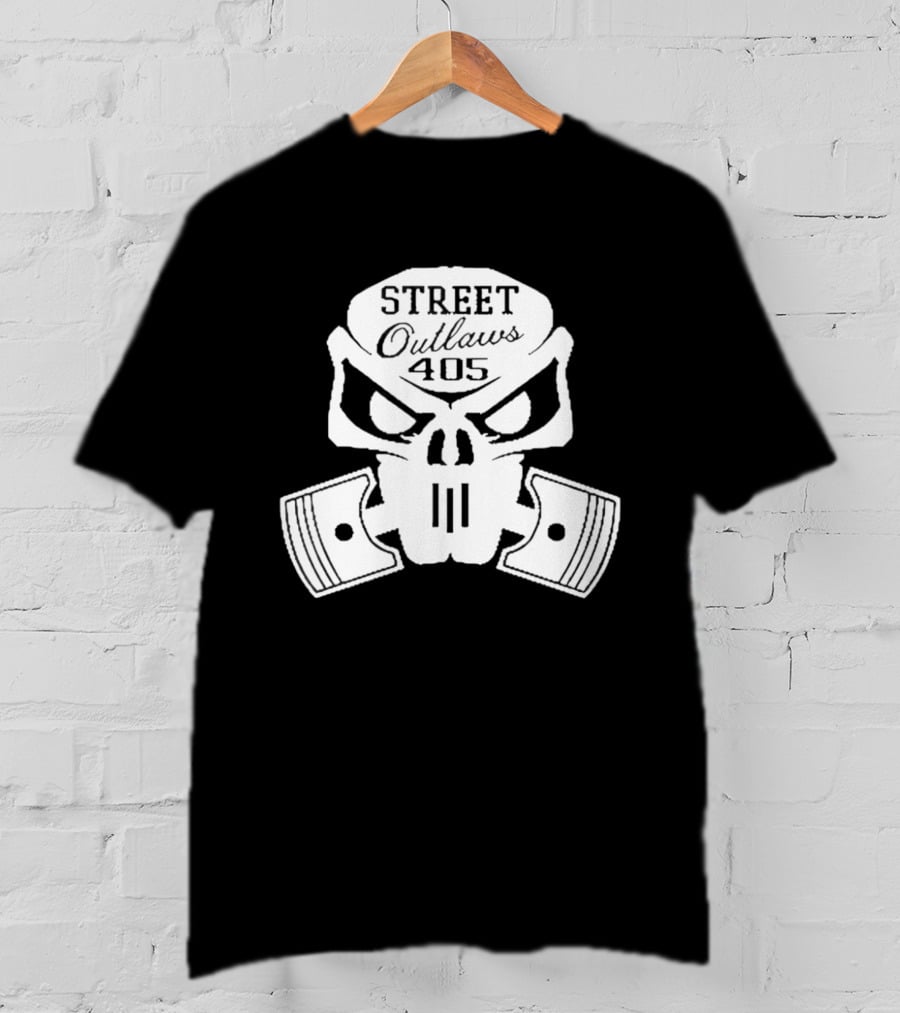 Street Outlaws 405 Skull Piston Racing Motorsports T-Shirt