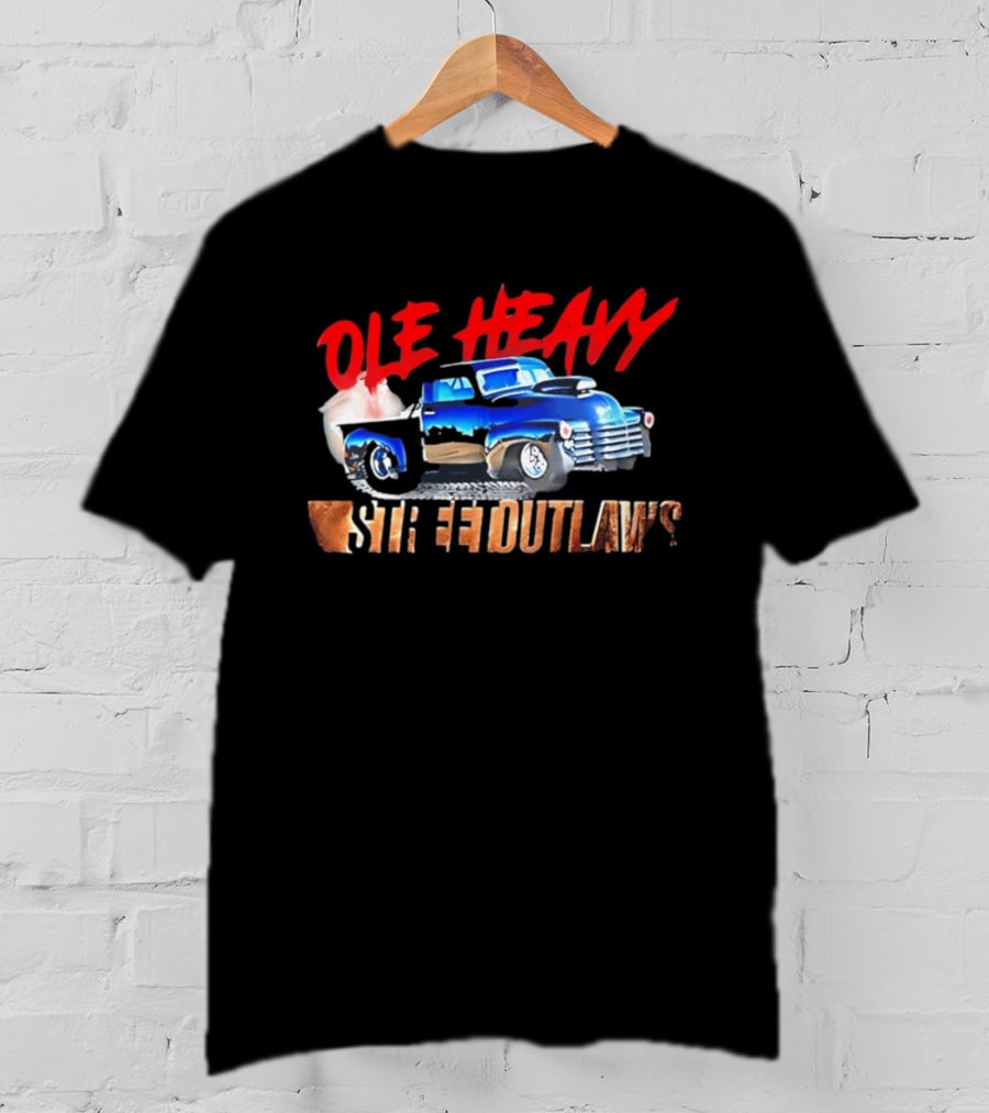 Ole Heavy Street Outlaws Blue Classic Truck Racing T-Shirt