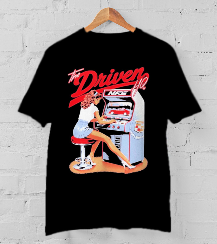 The Driven HQ NFS Arcade Gaming Girl Retro Pin Up T-Shirt