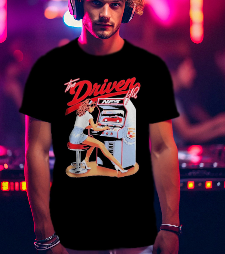 The Driven HQ NFS Arcade Gaming Girl Retro Pin Up T-Shirt