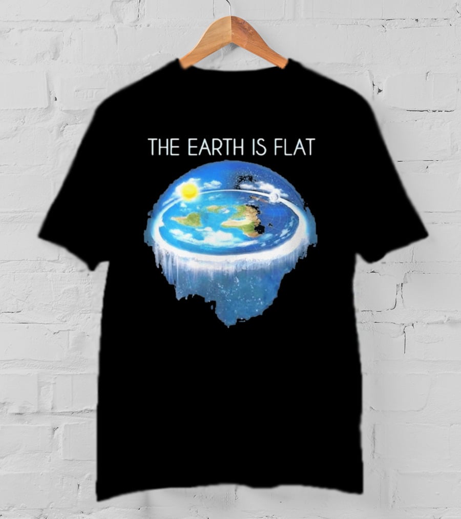 The Earth Is Flat Map Model Firmament Dome Sun Moon Sheol T-Shirt