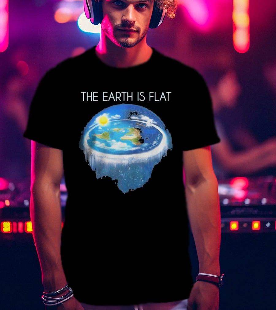 The Earth Is Flat Map Model Firmament Dome Sun Moon Sheol T-Shirt