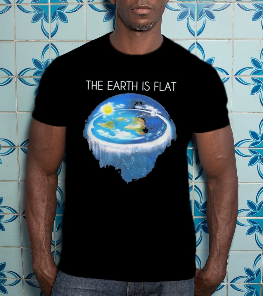 The Earth Is Flat Map Model Firmament Dome Sun Moon Sheol T-Shirt