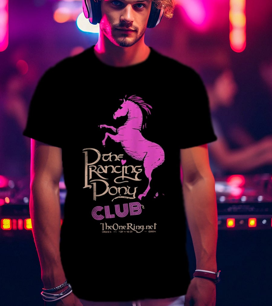 The Prancing Pony Club Pink Horse JRR Tolkien TheOneRingnet T-Shirt