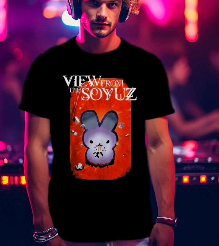 View From The Soyuz Ubiquitous Space Rabbit Explosion T-Shirt
