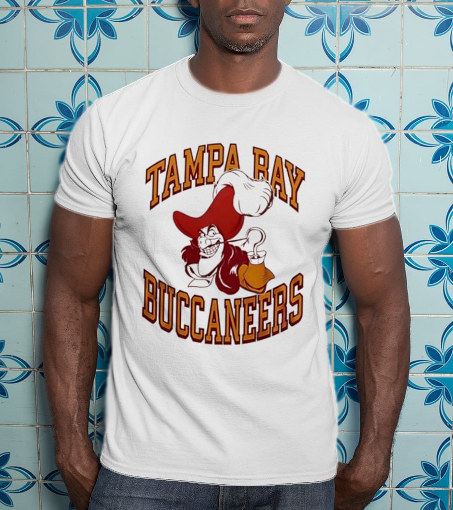 Tampa Bay Buccaneers Captain Hook Pirate NFL Fan Gear T-Shirt