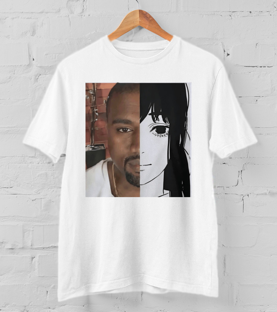 Kanye West Anime Crossover Split Face T-Shirt