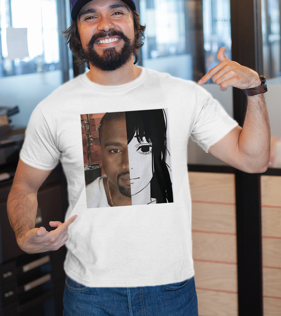 Kanye West Anime Crossover Split Face T-Shirt