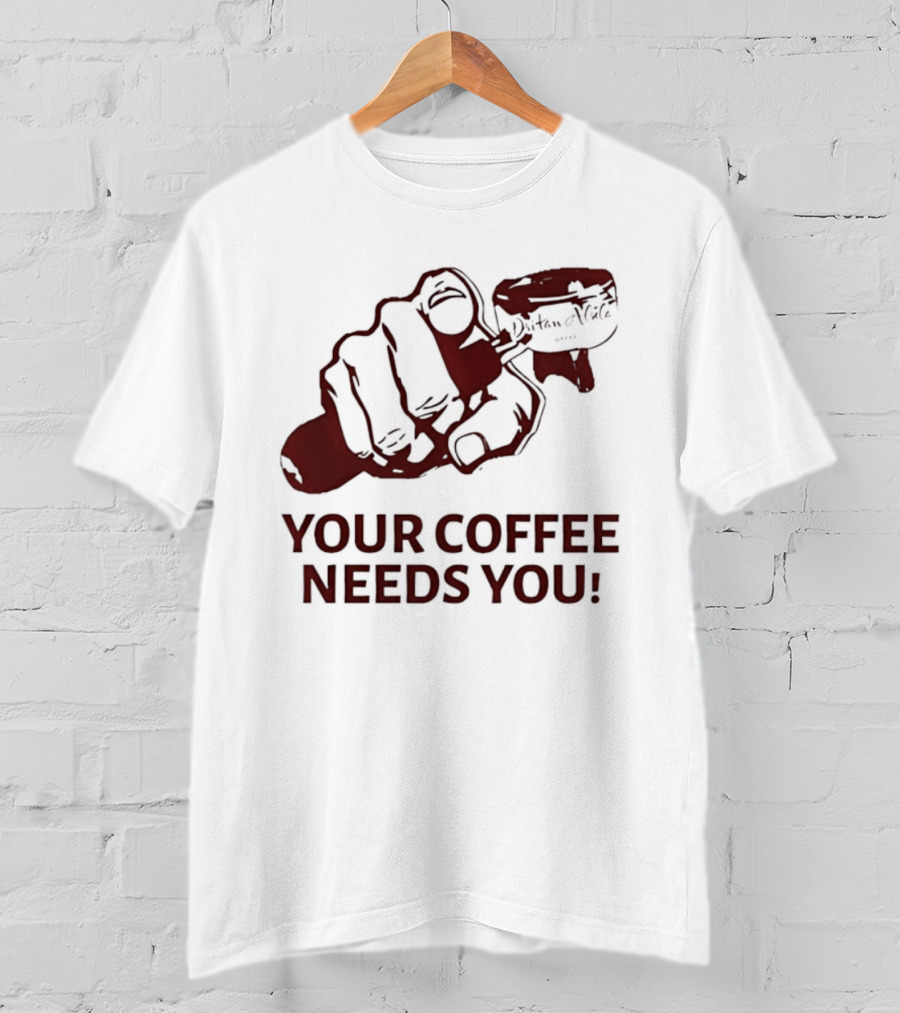 Uncle Sam Your Coffee Needs You Pointing T-Shirt