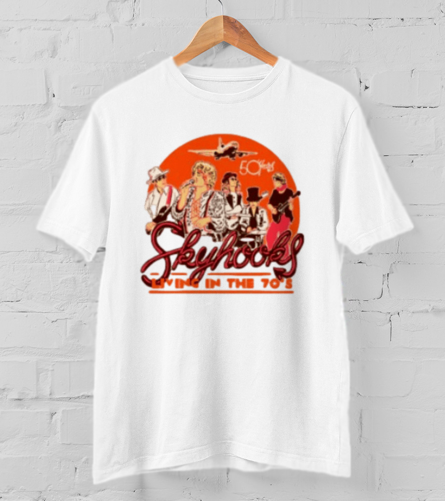 Skyhooks Living In The 70's 50th Anniversary Warner Music Store T-Shirt