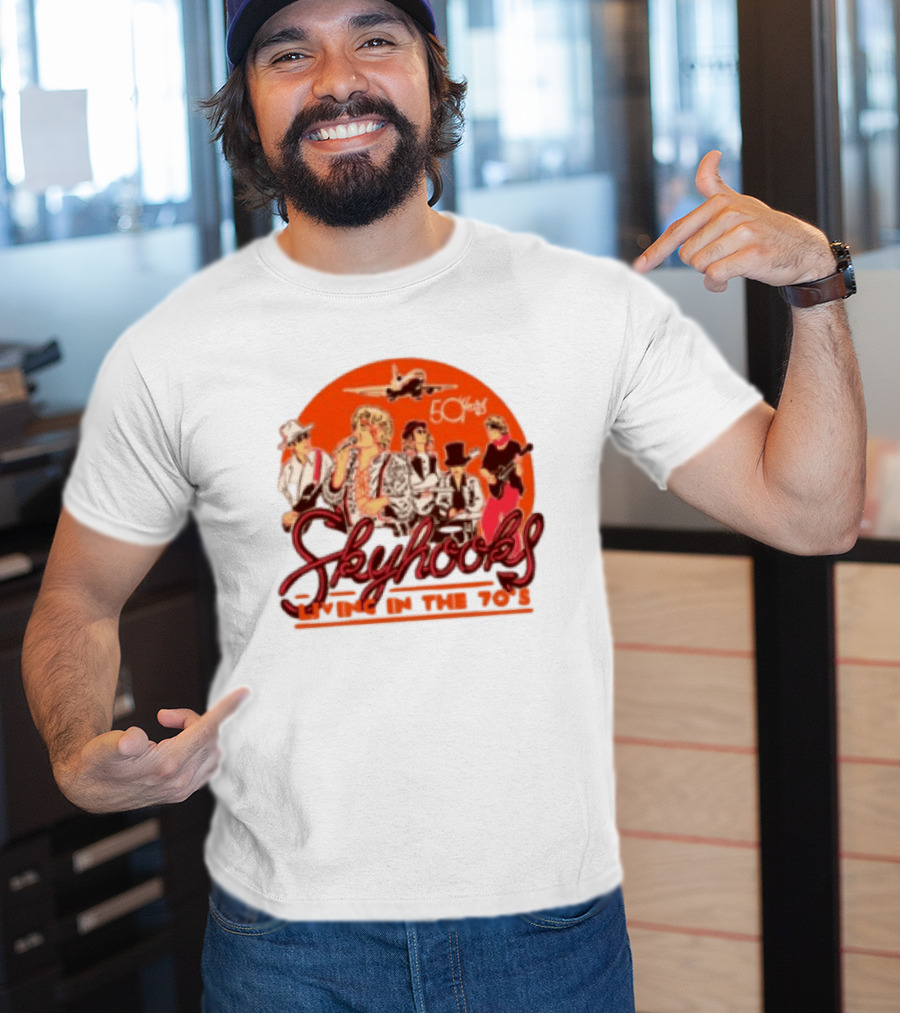 Skyhooks Living In The 70's 50th Anniversary Warner Music Store T-Shirt