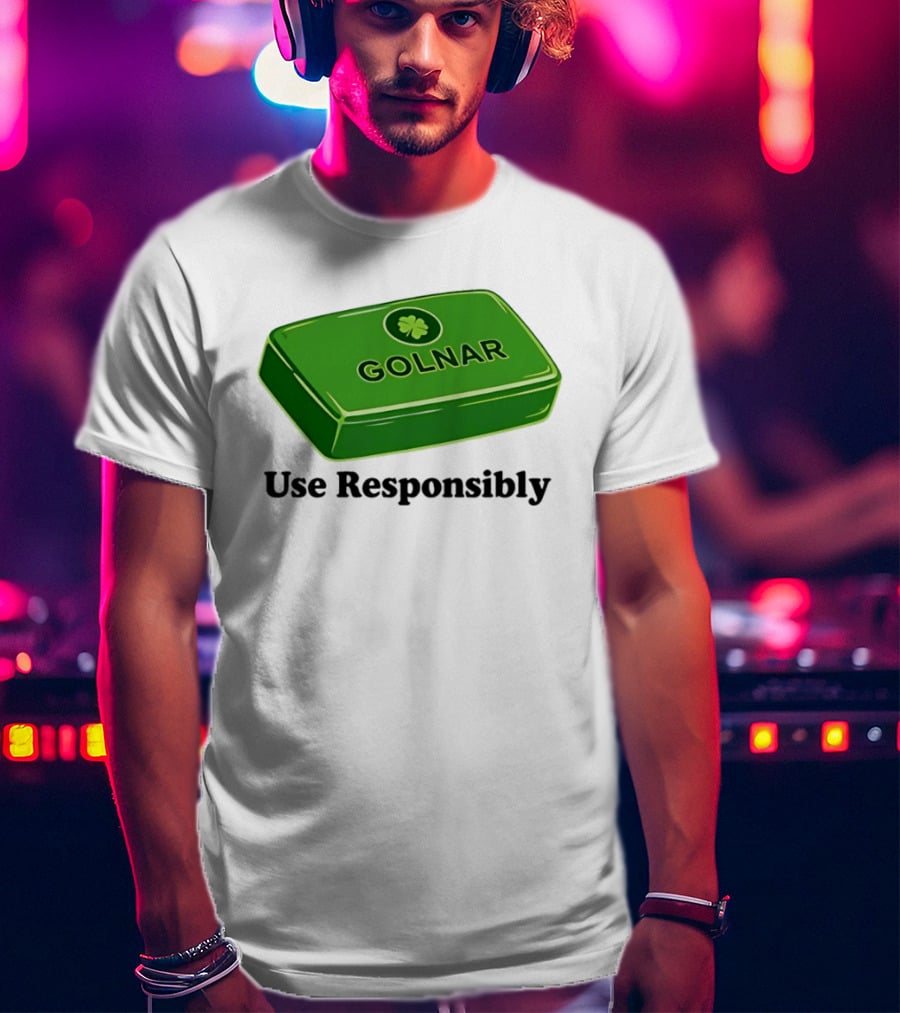 Golnar Green Bar Use Responsibly Shamrock T-Shirt