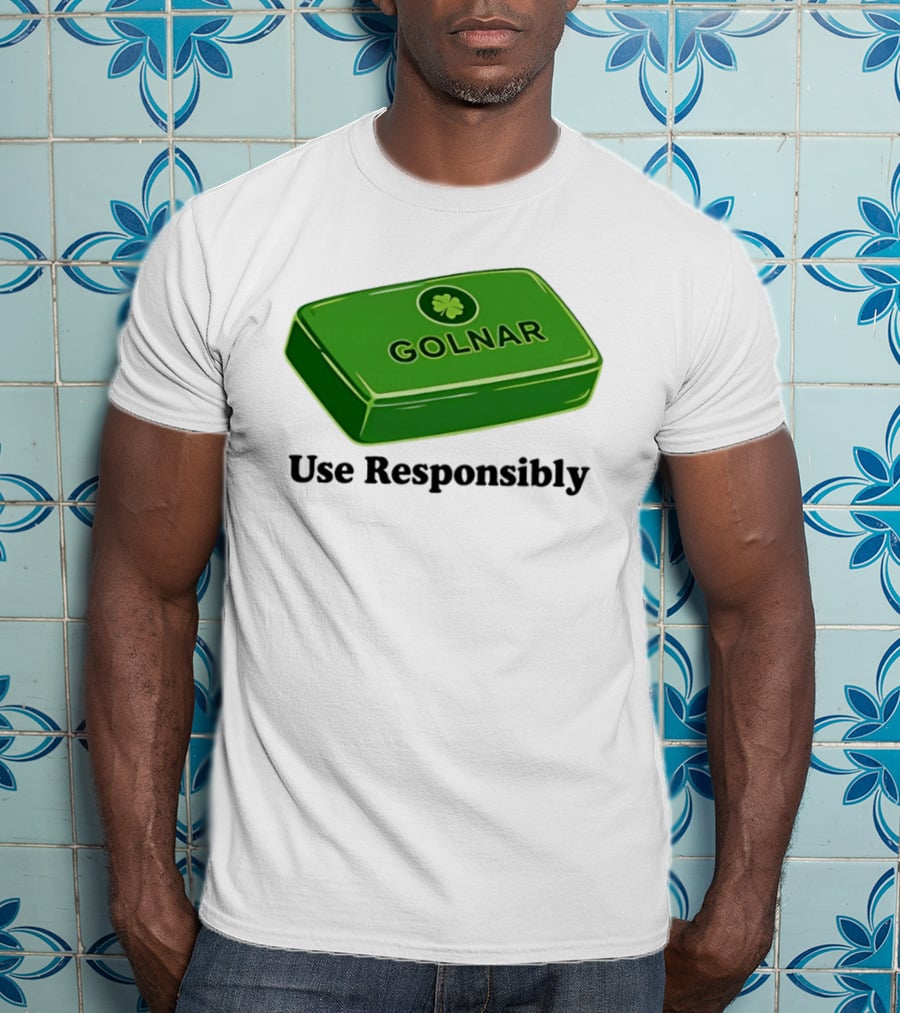 Golnar Green Bar Use Responsibly Shamrock T-Shirt