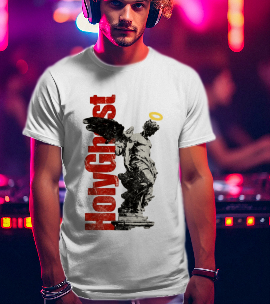 Holy Ghost Halo Statue Winged Angel T-Shirt