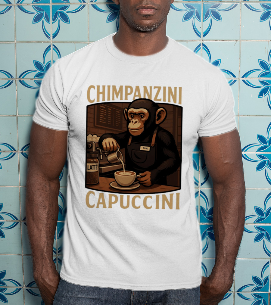 Chimpanzini Capuccini Latte Barista Chimp 'Toni T-Shirt