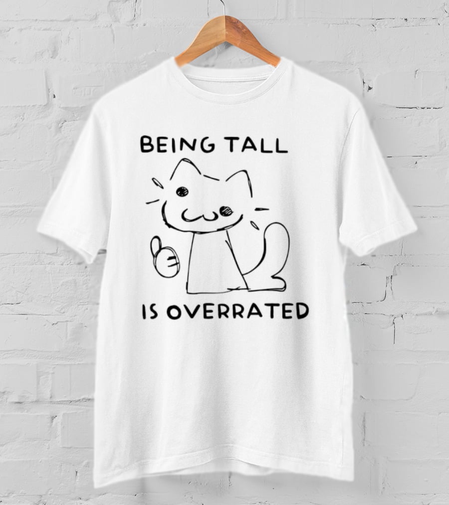 Neco Arc Being Tall Is Overrated Meme Doodle Cat T-Shirt