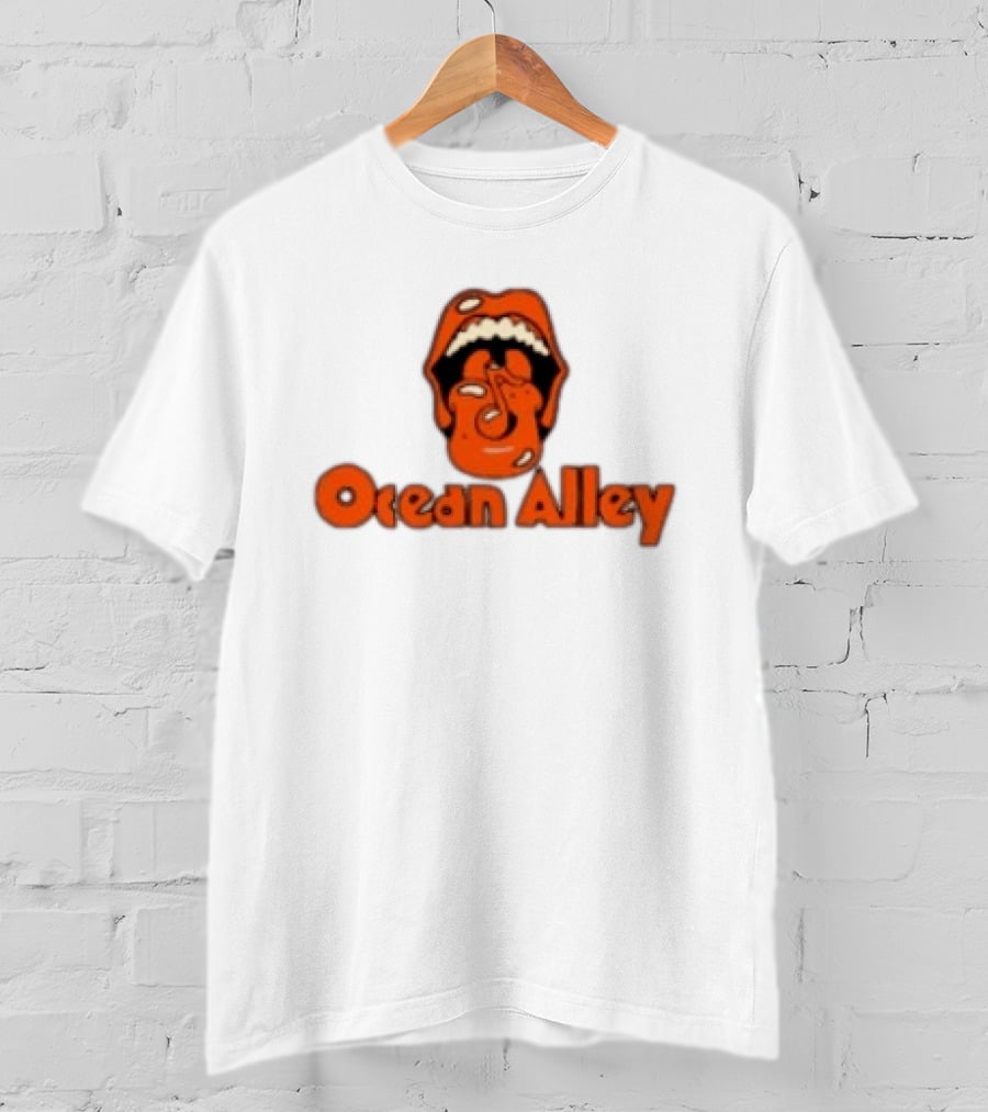 Ocean Alley Acid Tongue Ash Grey Vintage Inspired Merchandise T-Shirt