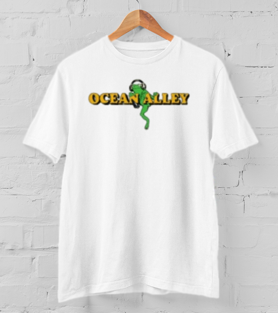 Ocean Alley Frog Headphones Band Longsleeve White T-Shirt