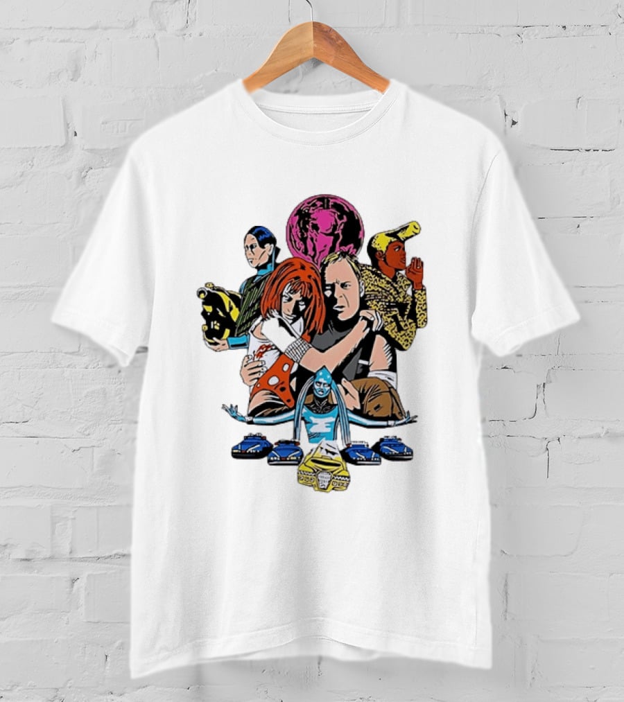 The Fifth Element Movie Characters Leeloo Korben Zorg Diva Plavalaguna Ruby Rhod Sci Fi Adventure T-Shirt