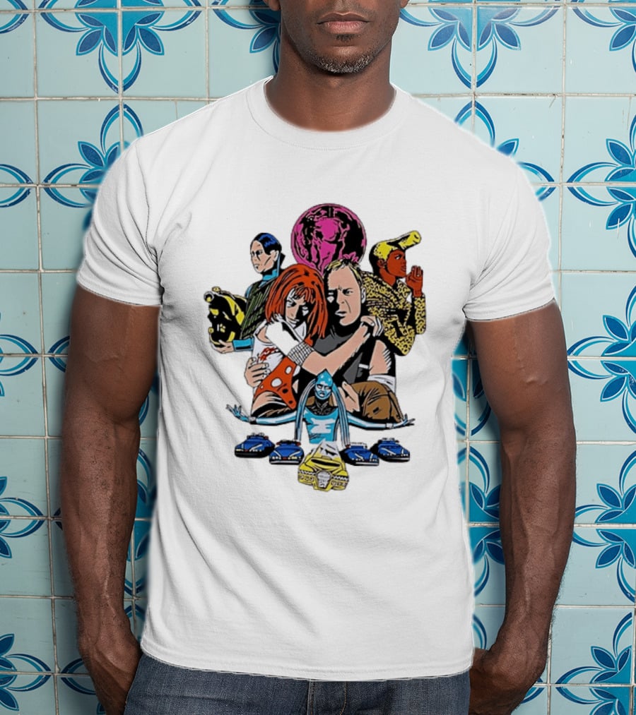 The Fifth Element Movie Characters Leeloo Korben Zorg Diva Plavalaguna Ruby Rhod Sci Fi Adventure T-Shirt