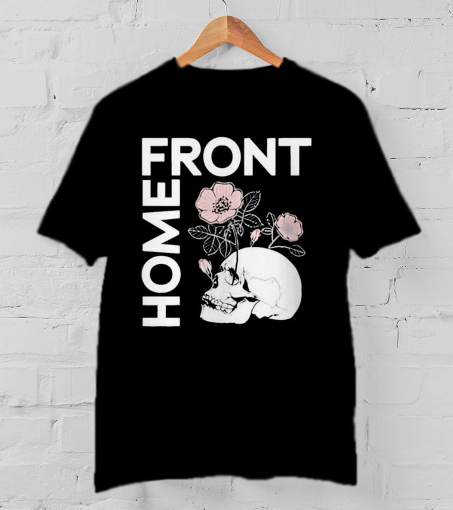 Homefront Skull With Pink Flowers T-Shirt