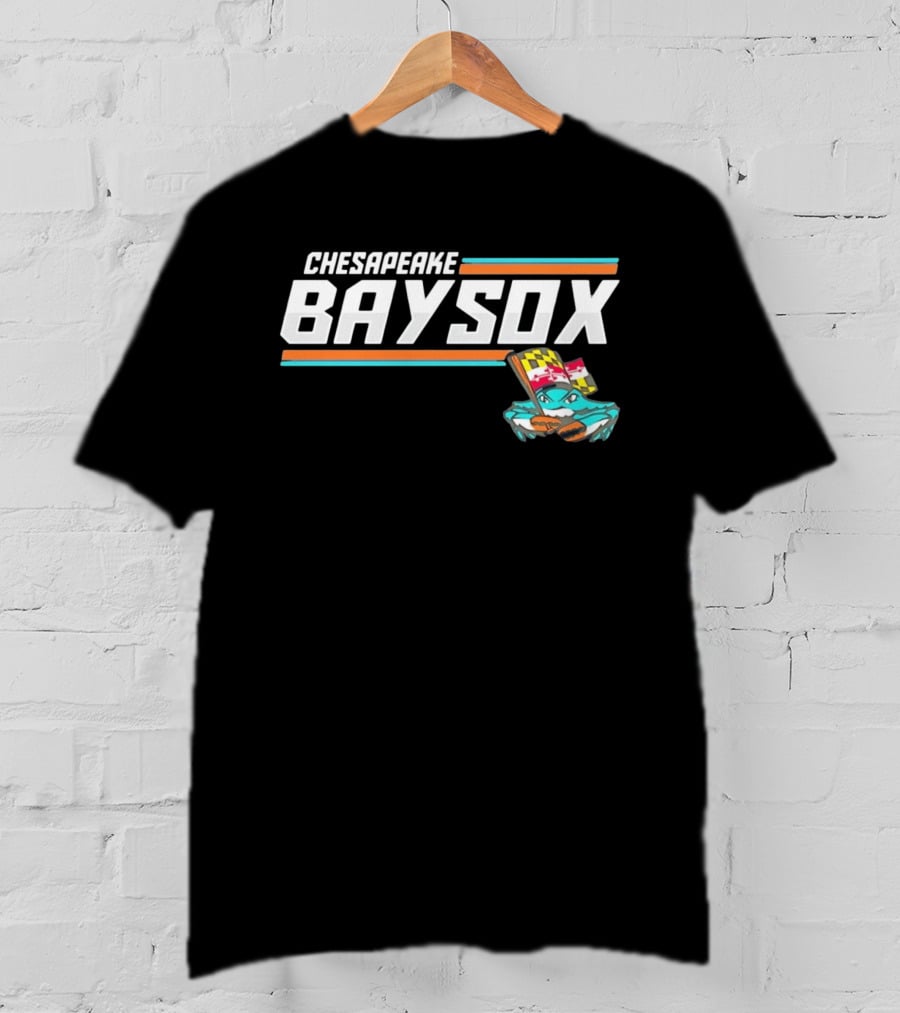 Chesapeake Baysox Maryland Crab Mascot Icon With Baseball Bat T-Shirt