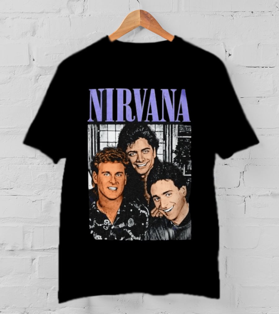 Full House Dave Coulier John Stamos Bob Saget Nirvana Band Members Music T-Shirt