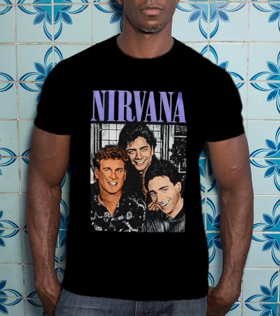 Full House Dave Coulier John Stamos Bob Saget Nirvana Band Members Music T-Shirt