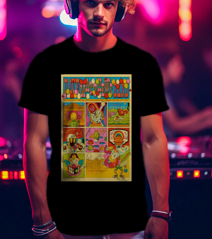 Dave Matthews Band Darien Lake Amphitheater July 22 2026 Comic T-Shirt