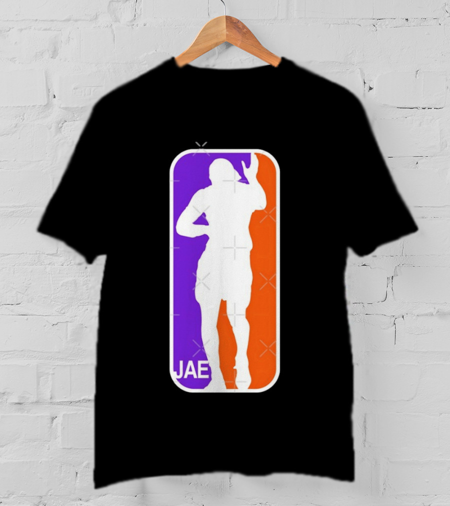 Jae Basketball Pose Purple And Orange T-Shirt