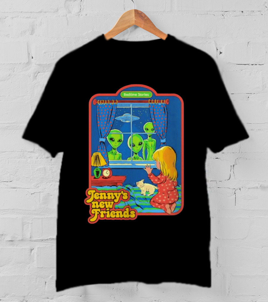 Jenny's New Friends Bedtime Stories Alien Window Scene T-Shirt