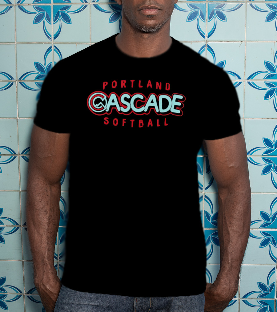 Portland Cascade Softball Team Iconic Logo And Team Name T-Shirt