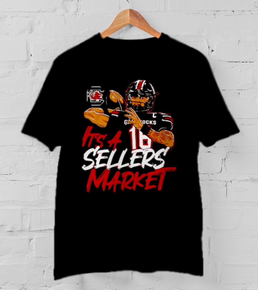 LaNorris Sellers South Carolina Gamecocks Football It's A Sellers Market 18 T-Shirt