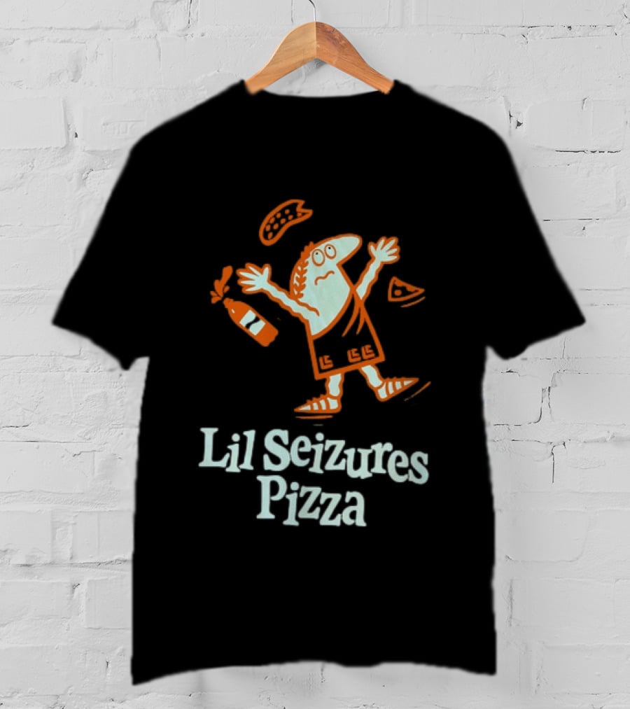 Lil Seizures Pizza Parody Little Caesars Meme T-Shirt
