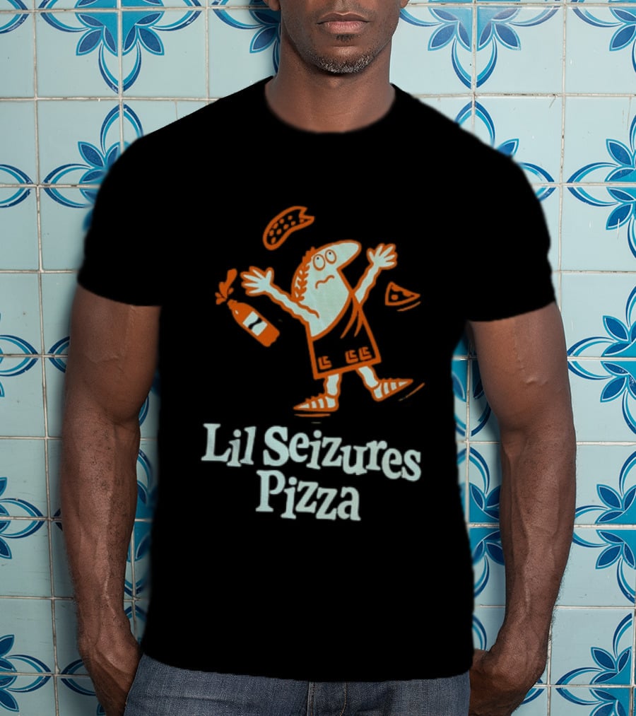 Lil Seizures Pizza Parody Little Caesars Meme T-Shirt