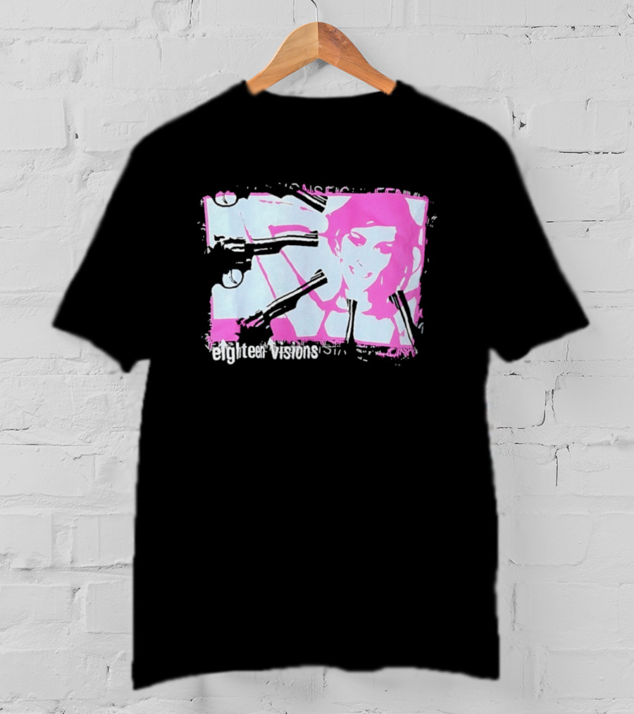 Eighteen Visions Pink Gun Metalcore Band T-Shirt