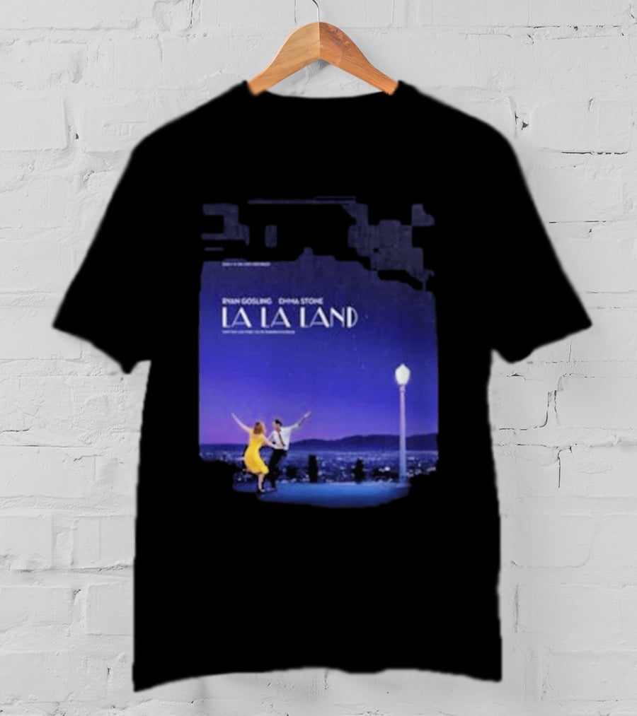 Ryan Gosling Emma Stone La La Land City Dance Under Streetlight 10th Anniversary T-Shirt