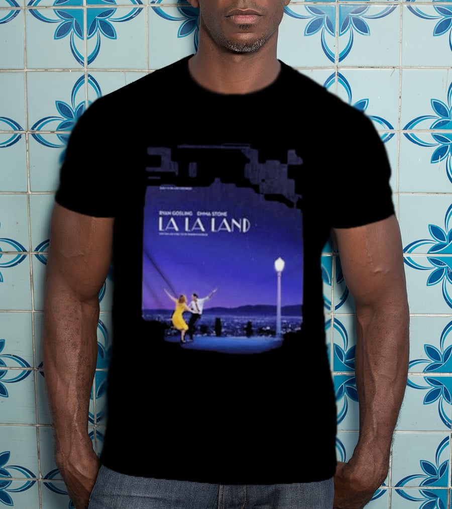 Ryan Gosling Emma Stone La La Land City Dance Under Streetlight 10th Anniversary T-Shirt