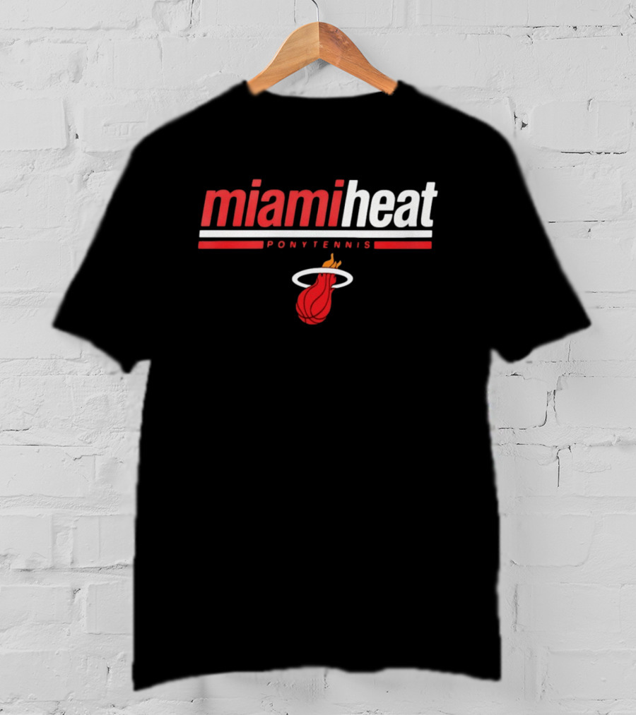 Miami Heat Pony Tennis NBA Basketball T-Shirt