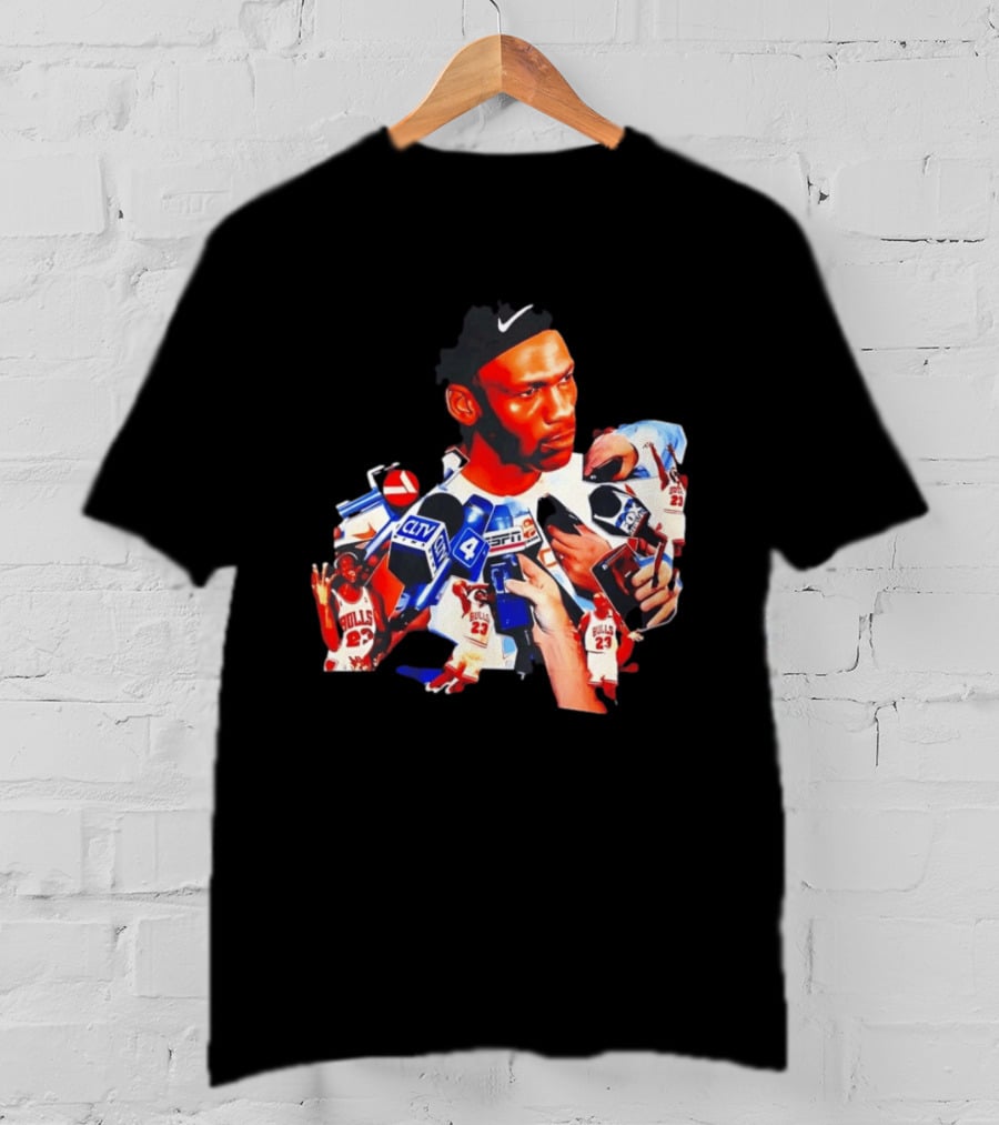 Michael Jordan Press Conference CLTV ESPN FOX Bulls T-Shirt