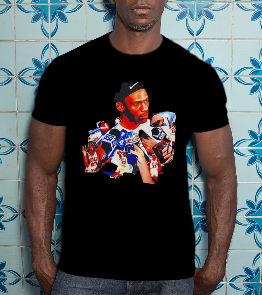 Michael Jordan Press Conference CLTV ESPN FOX Bulls T-Shirt