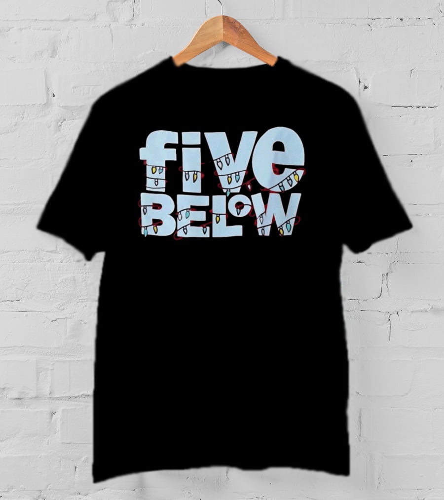 Five Below Holiday Festive Christmas Lights Decoration T-Shirt