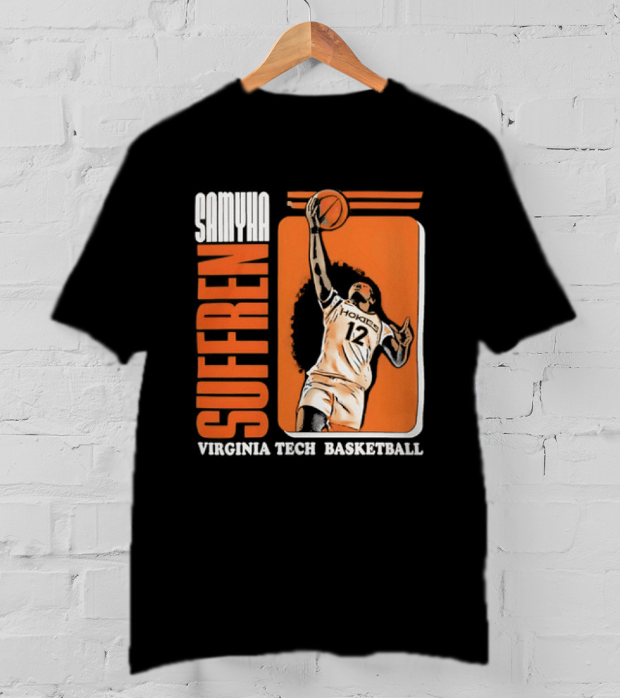 Samyha Suffren Virginia Tech Basketball Number 12 Jersey T-Shirt