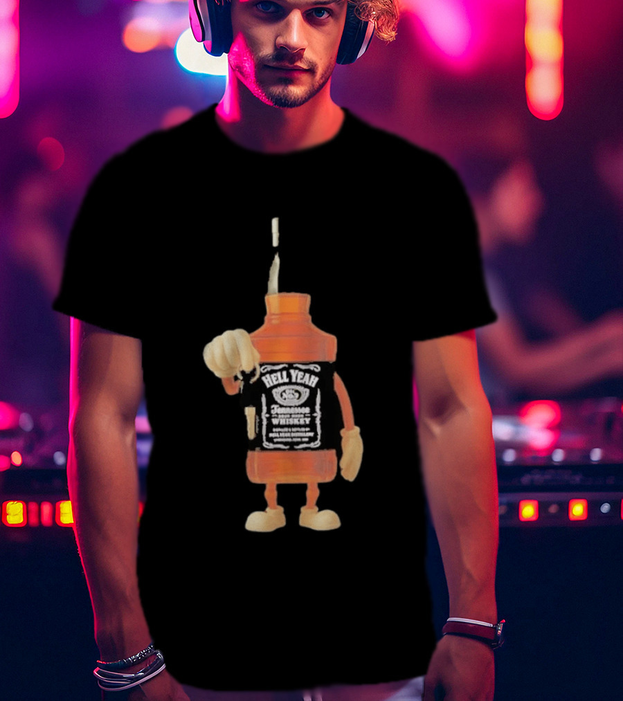 Hell Yeah Tennessee Whiskey Bottle Figure With Car Key T-Shirt