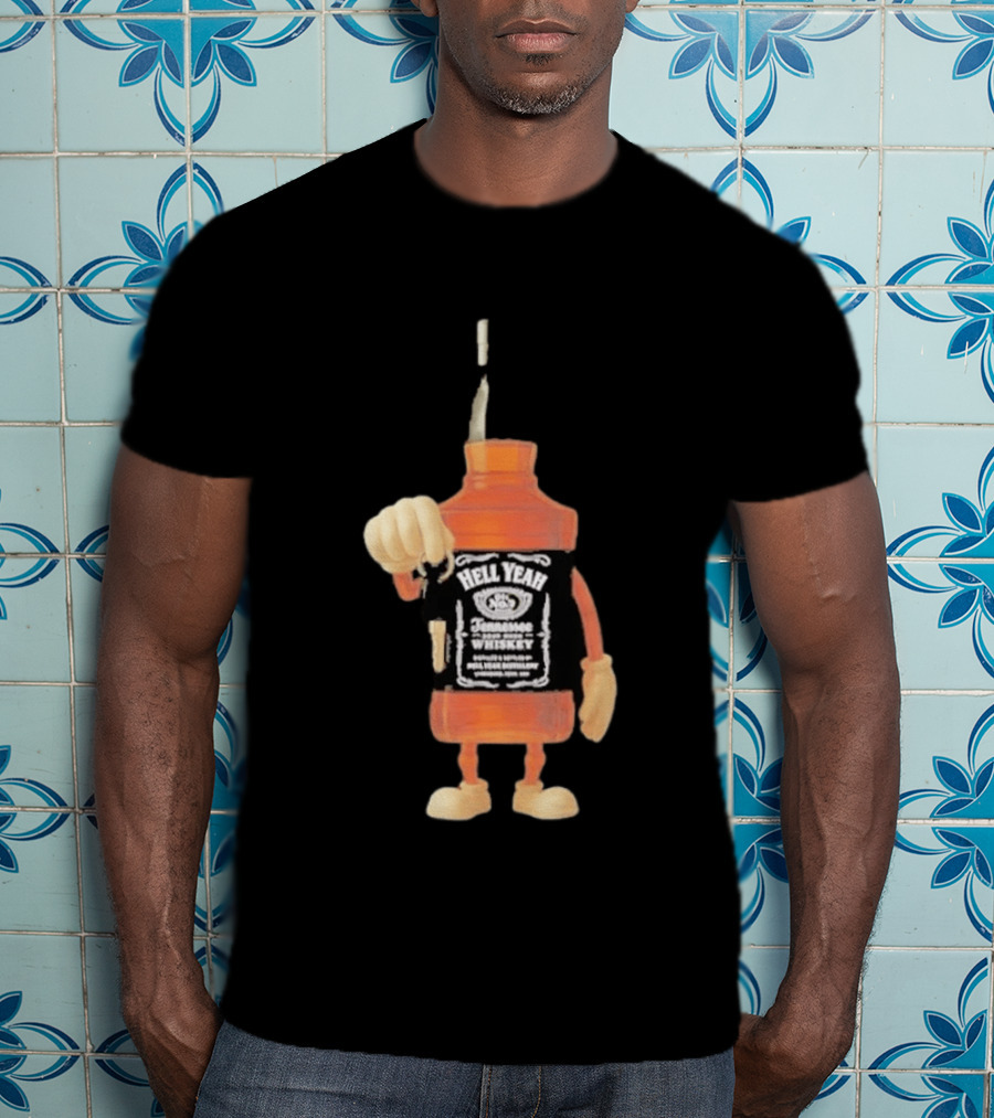 Hell Yeah Tennessee Whiskey Bottle Figure With Car Key T-Shirt