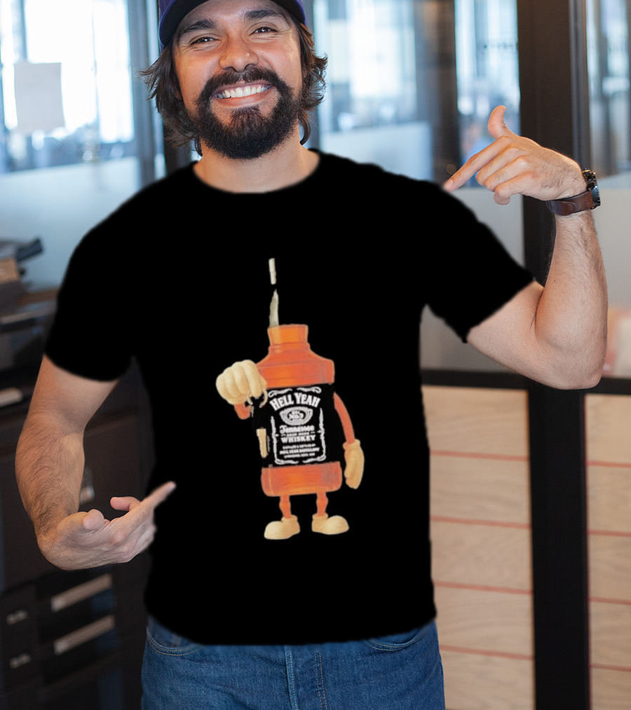 Hell Yeah Tennessee Whiskey Bottle Figure With Car Key T-Shirt