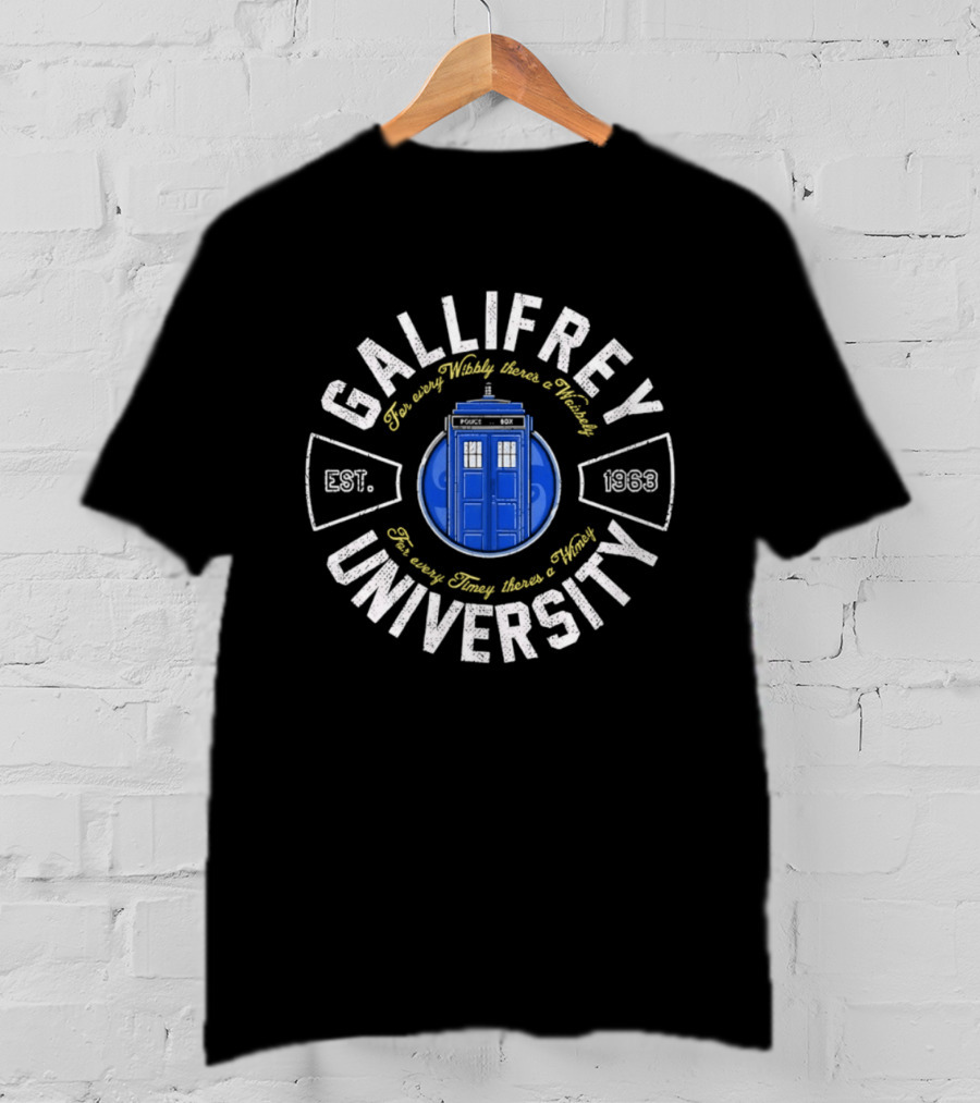 Gallifrey University Est 1963 Tardis Time And Relative Dimension In Space T-Shirt